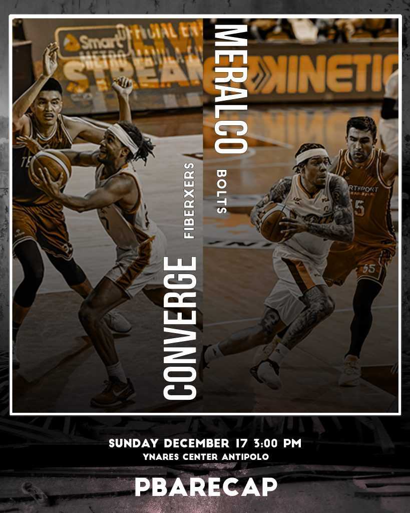 Converge Vs Meralco Pba Commissioners Cup Sunday December