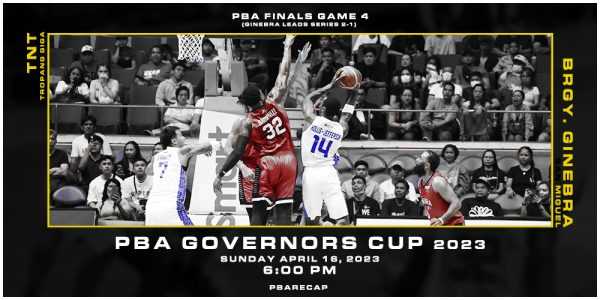 Tnt Vs Brgy Ginebra G4 Pba Governors Cup 2023 Final Round Sunday April 16 2023 Pba Recap 1130